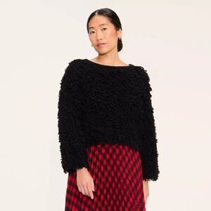 Woolrich x Target Women's S / Small Loopy Yarn Crewneck Pullover Sweater Black